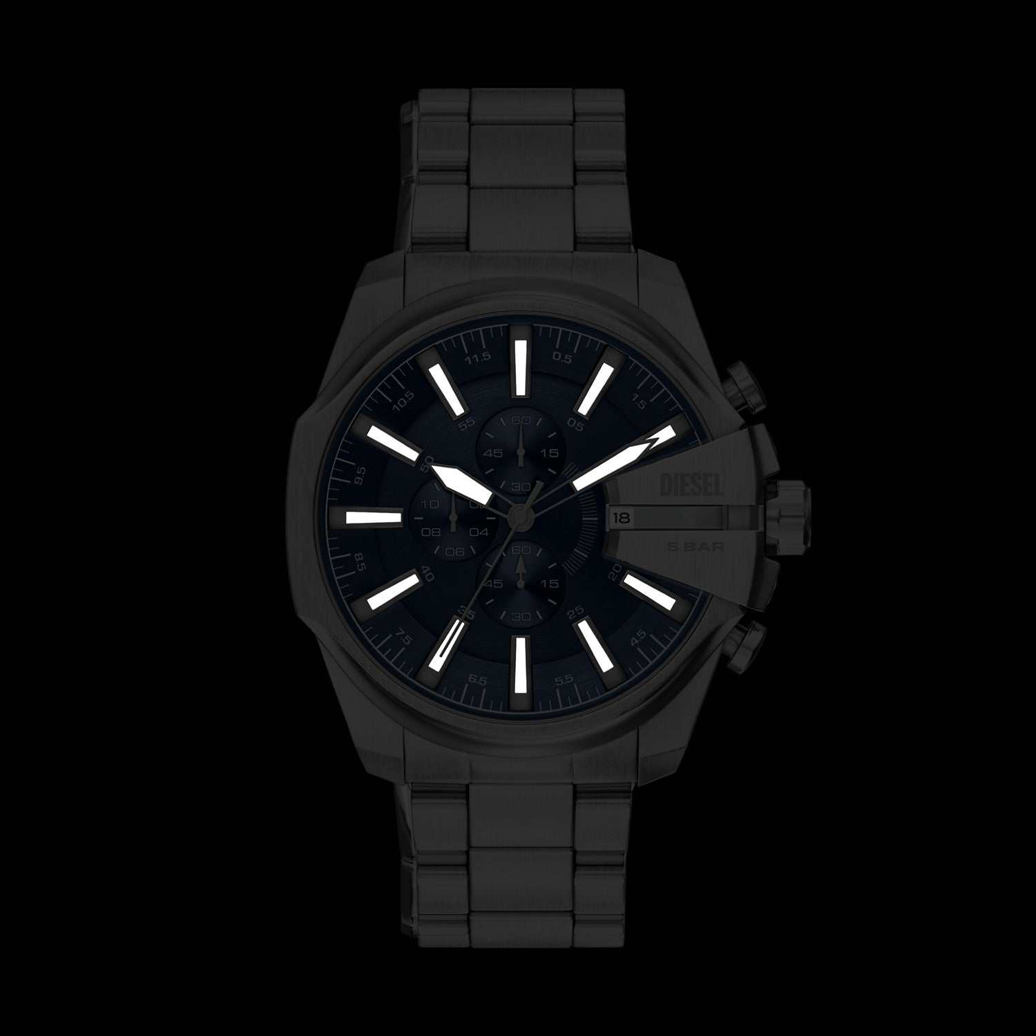 Diesel Mega Chief Slim 48mm Blue Dial Men's Watch DZ4721