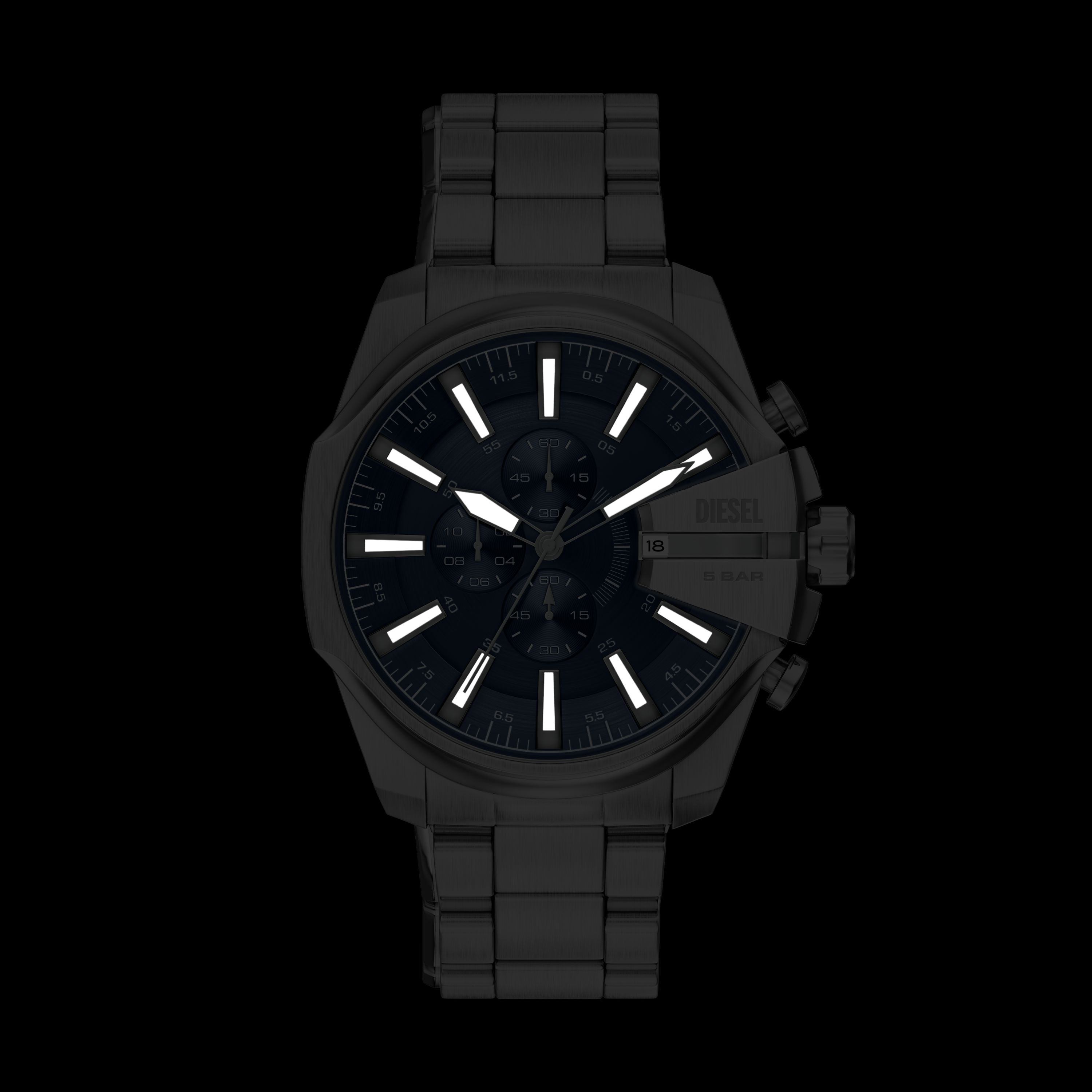 Diesel Mega Chief Slim 48mm Blue Dial Men's Watch DZ4721