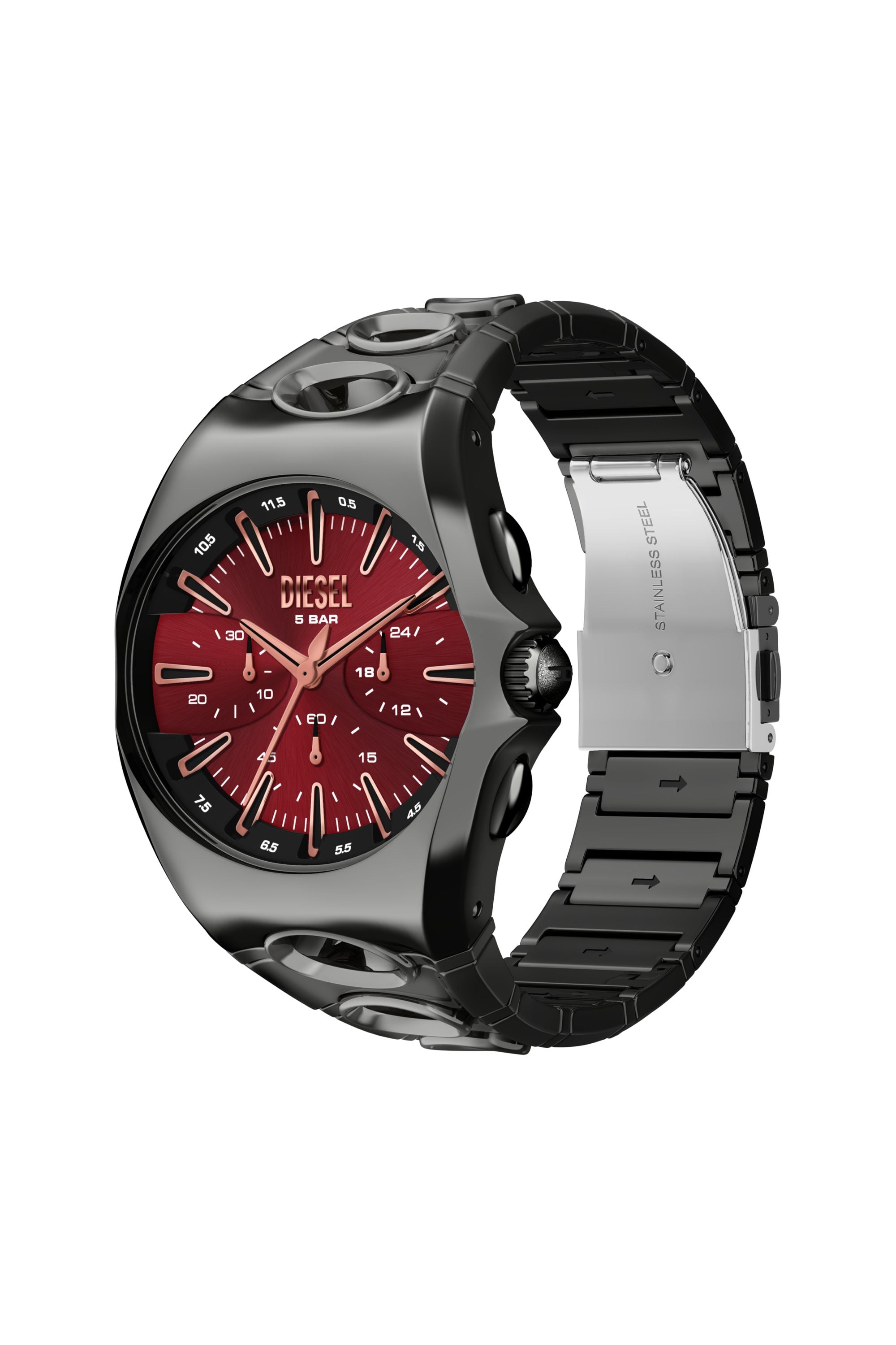 Diesel D-Curve 49mm Burgundy Dial Men's Watch DZ4726