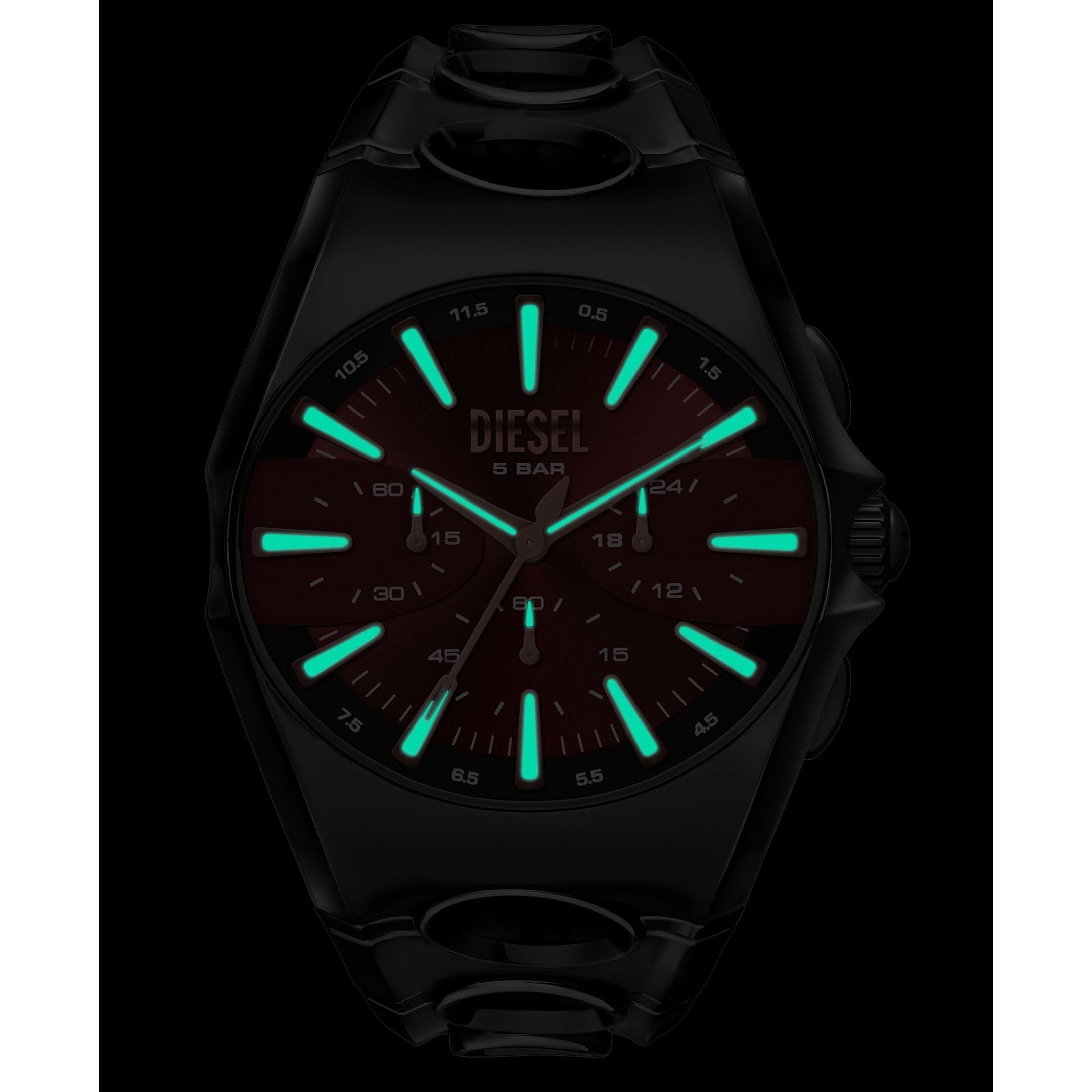 Diesel D-Curve 49mm Burgundy Dial Men's Watch DZ4726