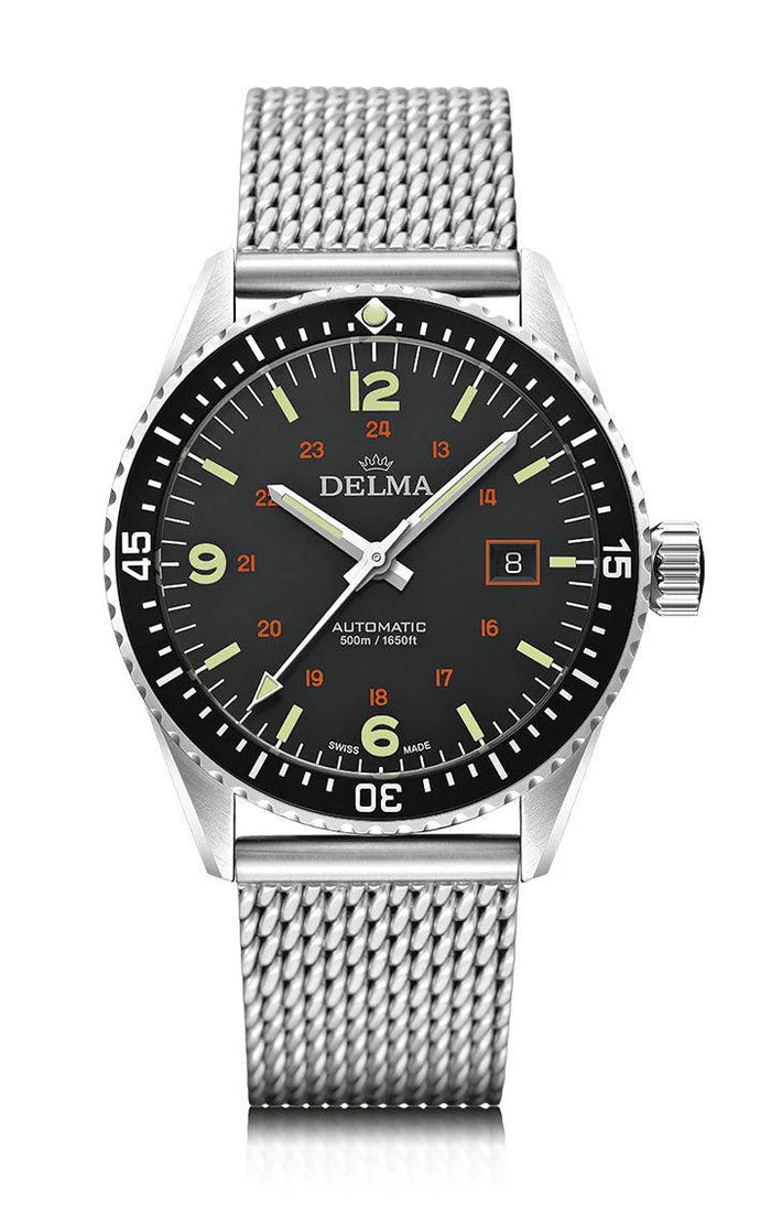 DELMA Cayman Field Automatic 42mm Black Dial Men's Watch 41801.706.6.034