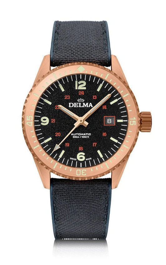 DELMA Cayman Bronze 42mm Black Dial Men's Watch 31601.726.6.034