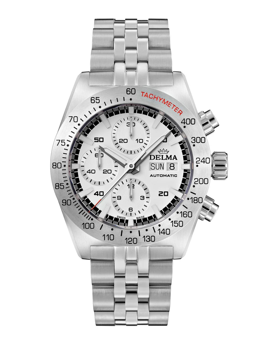 DELMA Montego 42mm White Sunray Dial Men's Watch 41701.732.6.011