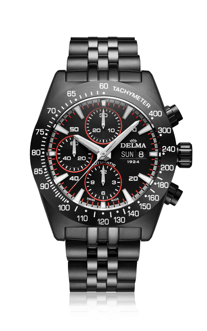 DELMA Montego Black Edition 42mm Black Sunray Dial Men's Watch 44701.732.6.031