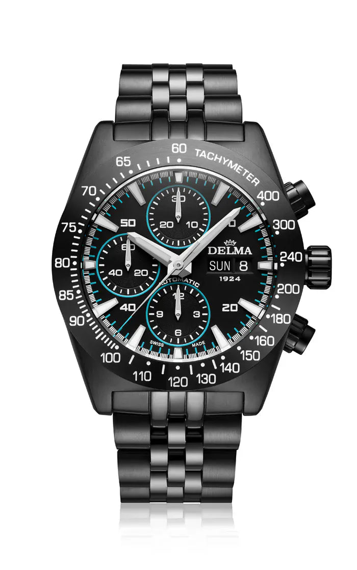 DELMA Montego Black Edition 42mm Black Sunray Dial Men's Watch 44701.732.6.033