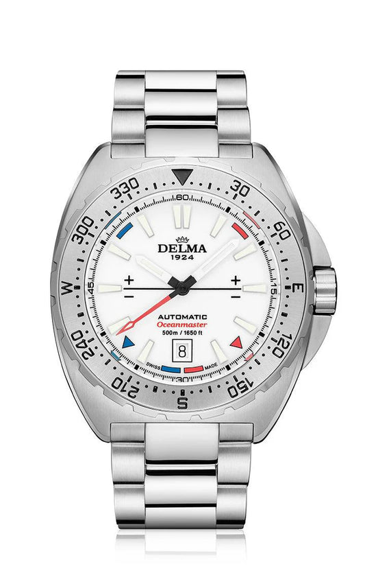 DELMA Oceanmaster Oliver Heer Ocean Racing 44mm White Dial Men's Watch 41701.670.6.818