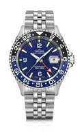 DELMA Santiago GMT Meridian Automatic 43mm Blue Dial Men's Watch 41702.756.6.044