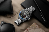 DELMA Santiago GMT Meridian Automatic 43mm Black Dial Men's Watch 41702.756.6.034