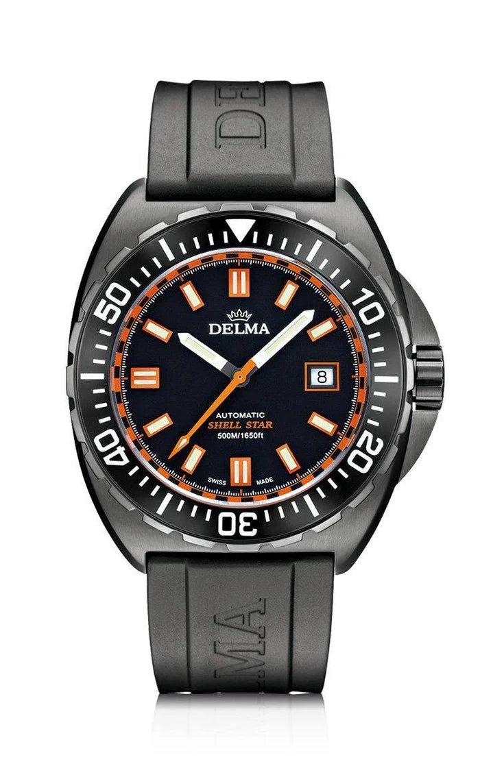 DELMA Shell Star Black Tag 44mm Black Dial Men's Watch 44501.670.6.031