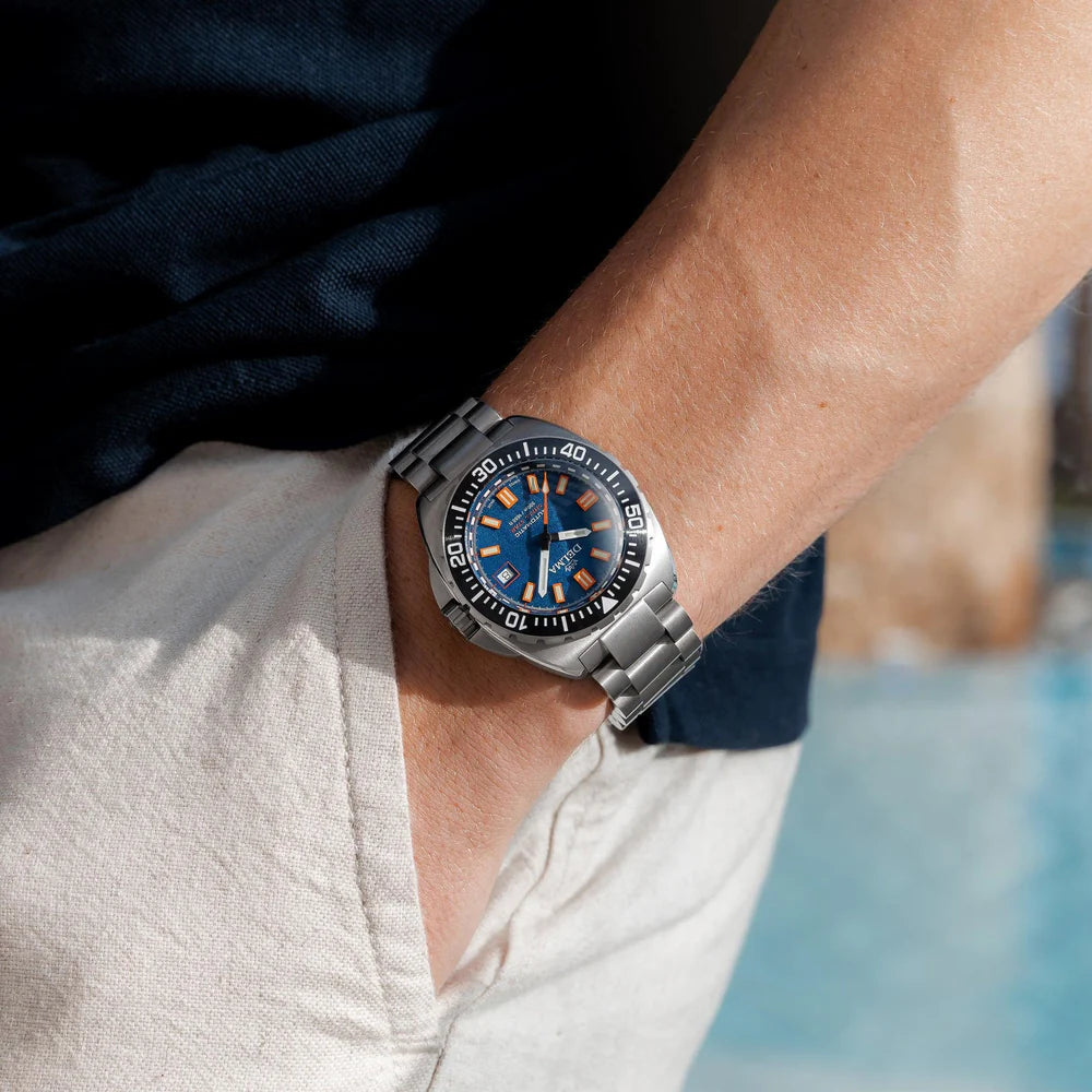 DELMA Shell Star Titanium 41mm Blue Dial Men's Watch 32701.750.6.041