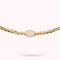 Bronzallure Squared Rolo Link Necklace with Cubic Zirconia Pavé WSBZ02579Y.WR
