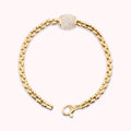 Bronzallure Squared Rolo Link Bracelet with Cubic Zirconia Pavé WSBZ02580Y.WR-18.50