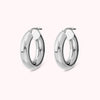 Bronzallure White Polished Oval Earrings 3cm WSBZ02646W.W