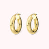 Bronzallure Golden Polished Oval Earrings 3cm WSBZ02646Y.YG