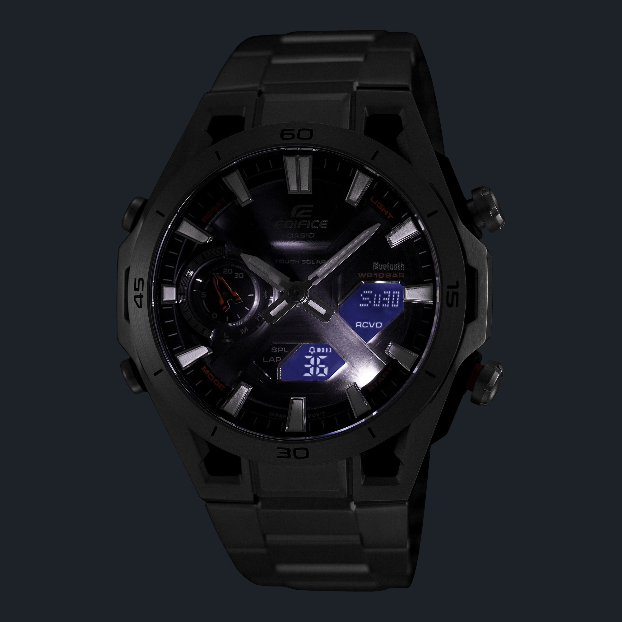 EDIFICE Casio SOSPENSIONE 45.8mm Blue Dial Men's Watch ECB2300D-2A