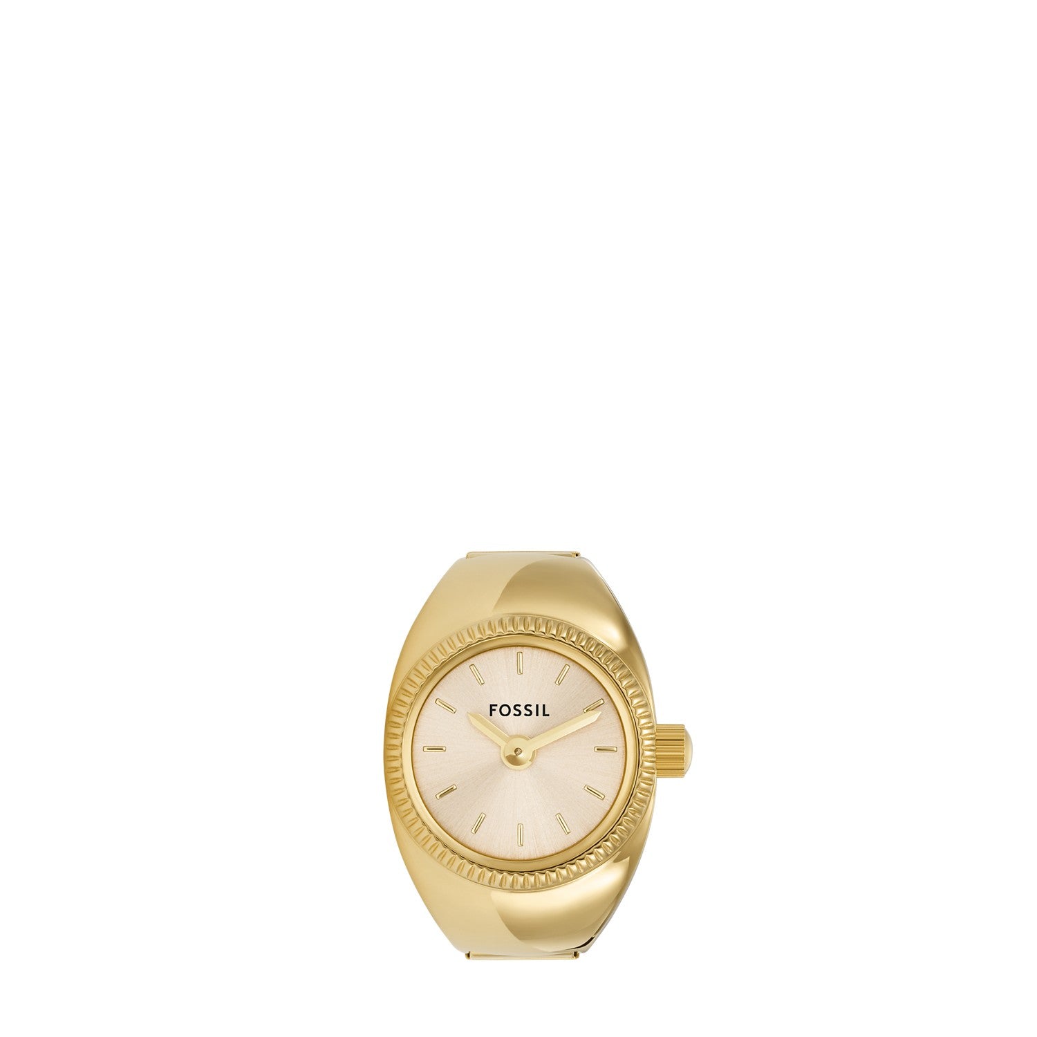 Fossil Watch Ring 15mm Gold Dial Women's Watch ES5246