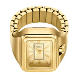 Fossil Raquel Watch Ring 14mm Gold Dial Women's Watch ES5343