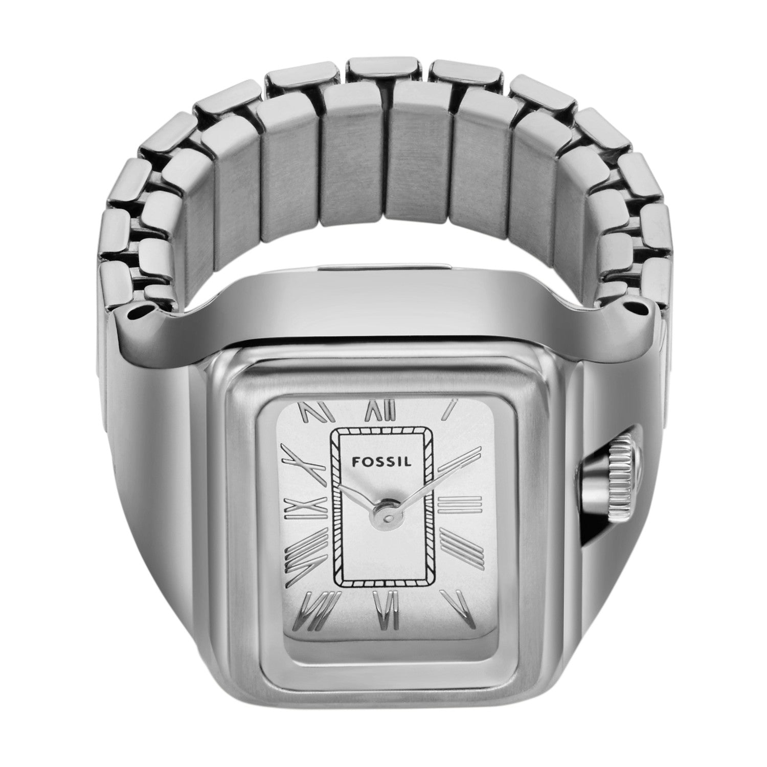 Fossil Raquel Watch Ring 14mm Silver Dial Women's Watch ES5344
