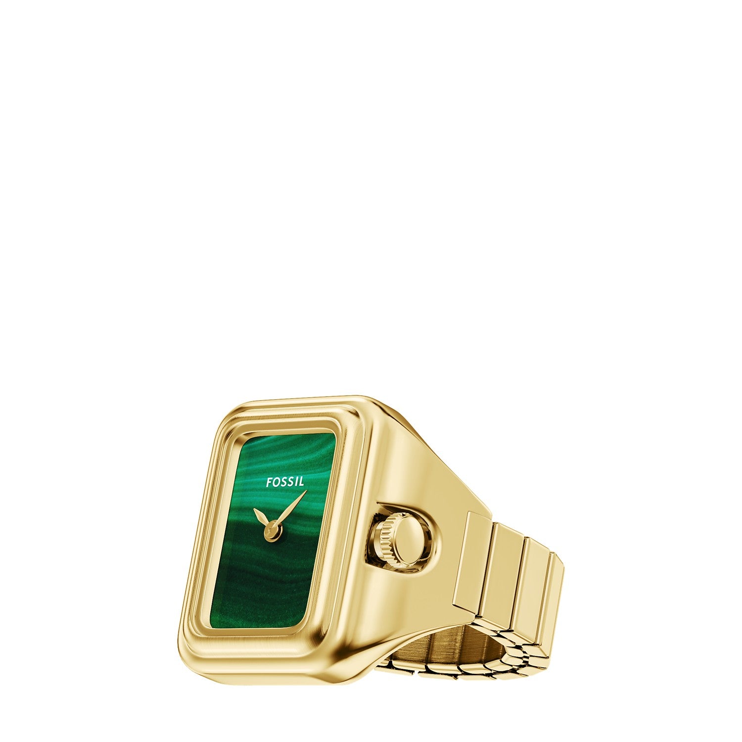 Fossil Raquel Watch Ring 21mm Green Malachite Dial Women's Watch ES5448