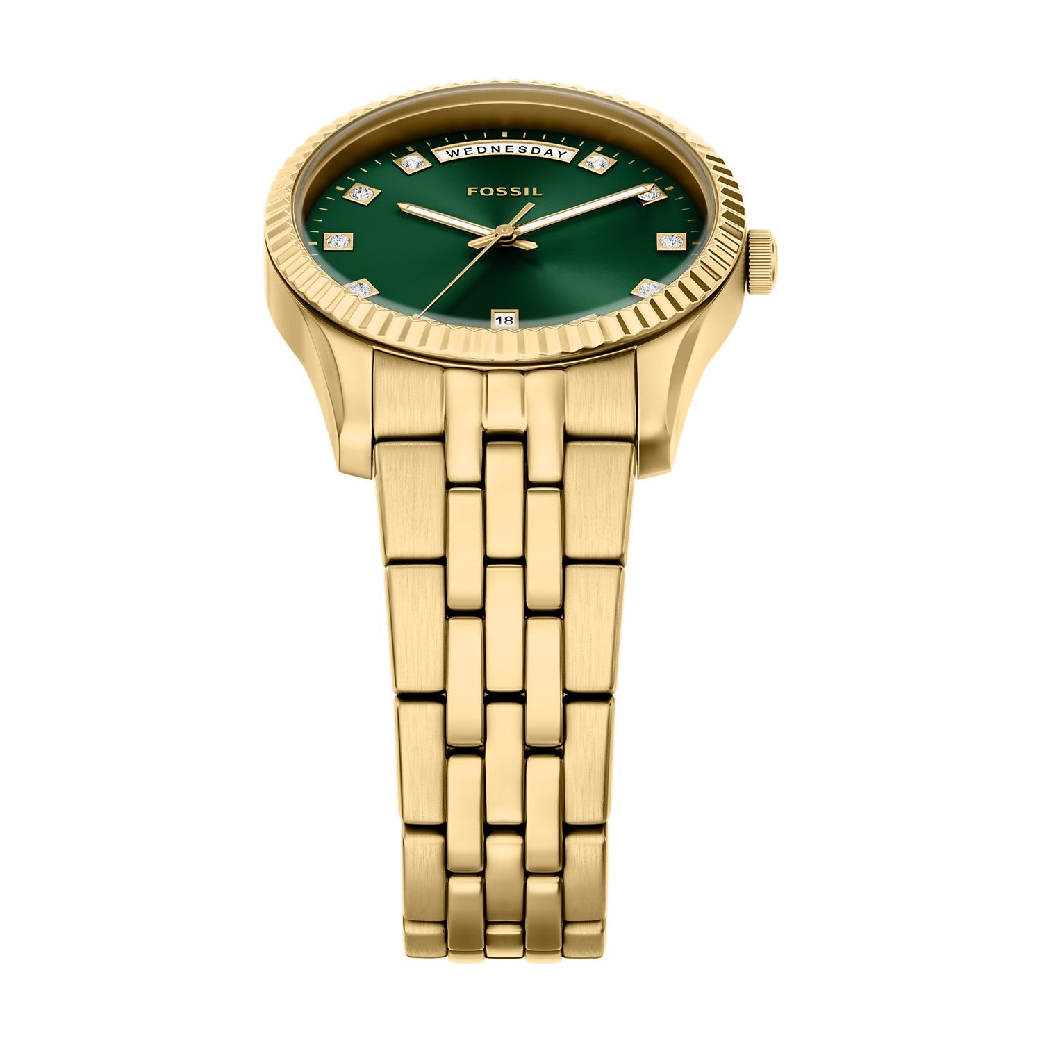 Fossil Scarlette 34mm Green Dial Women's Watch ES5460