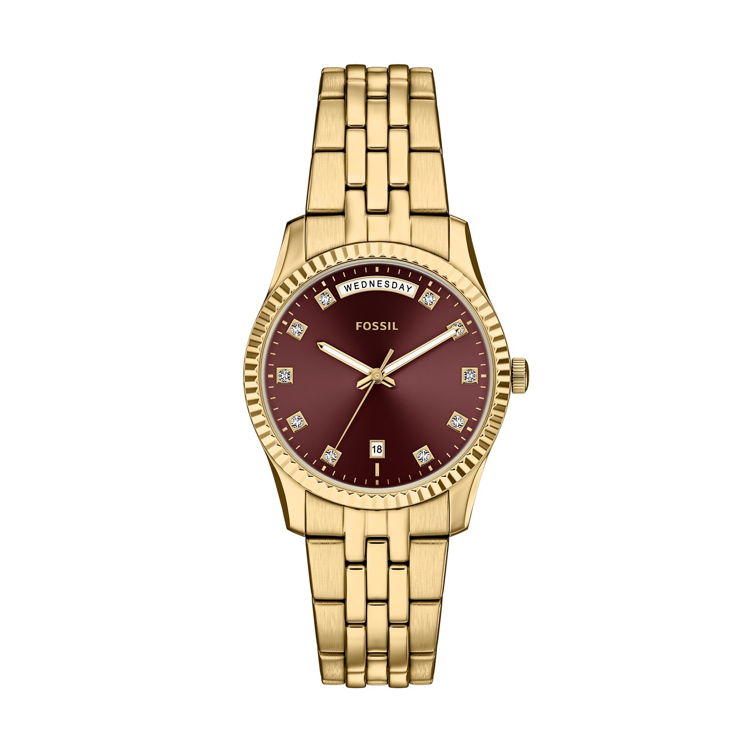 Fossil Scarlette 34mm Red Dial Women's Watch ES5514