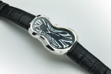 EXAEQUO Polyhedron 925 Melting Watch 35mm Black Dial Men's Watch EX0101.0001