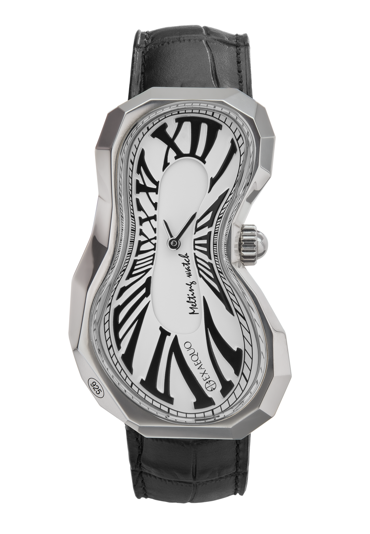 EXAEQUO Polyhedron 925 Melting Watch 35mm White Dial Men's Watch EX0101.0002
