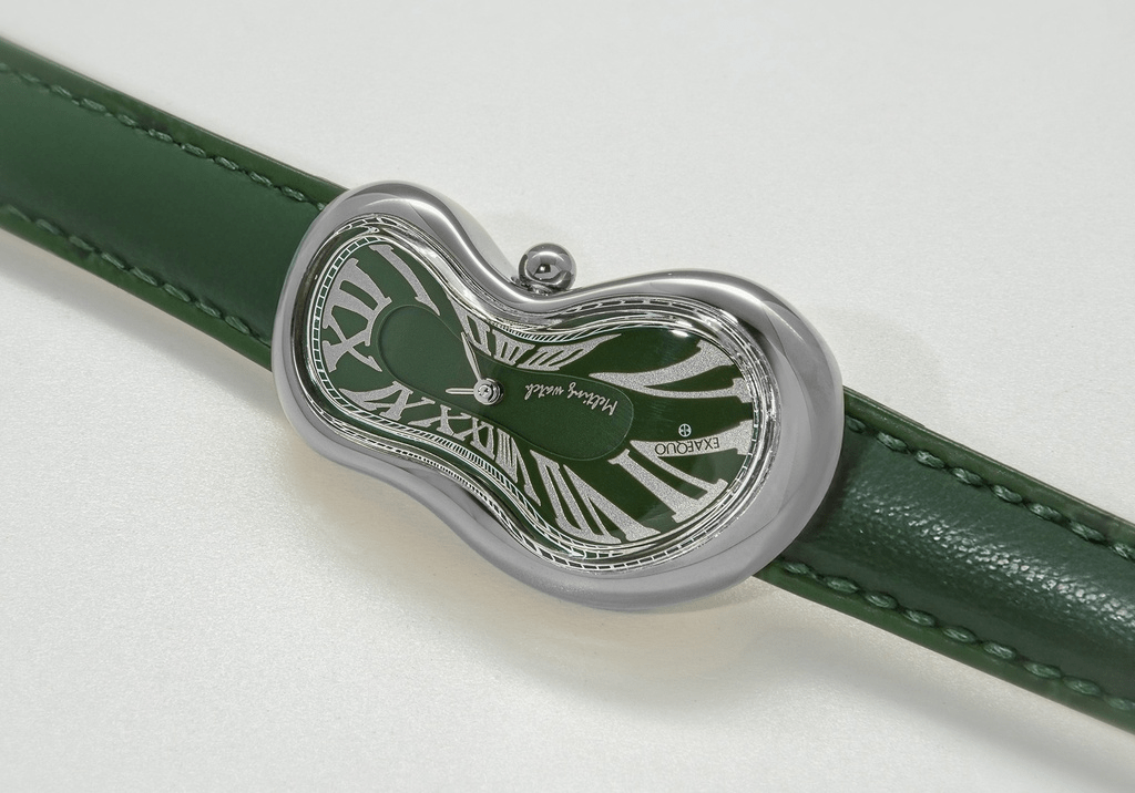 EXAEQUO Classic Melting Watch 28mm Green Dial Men's Watch EX 0001.0005