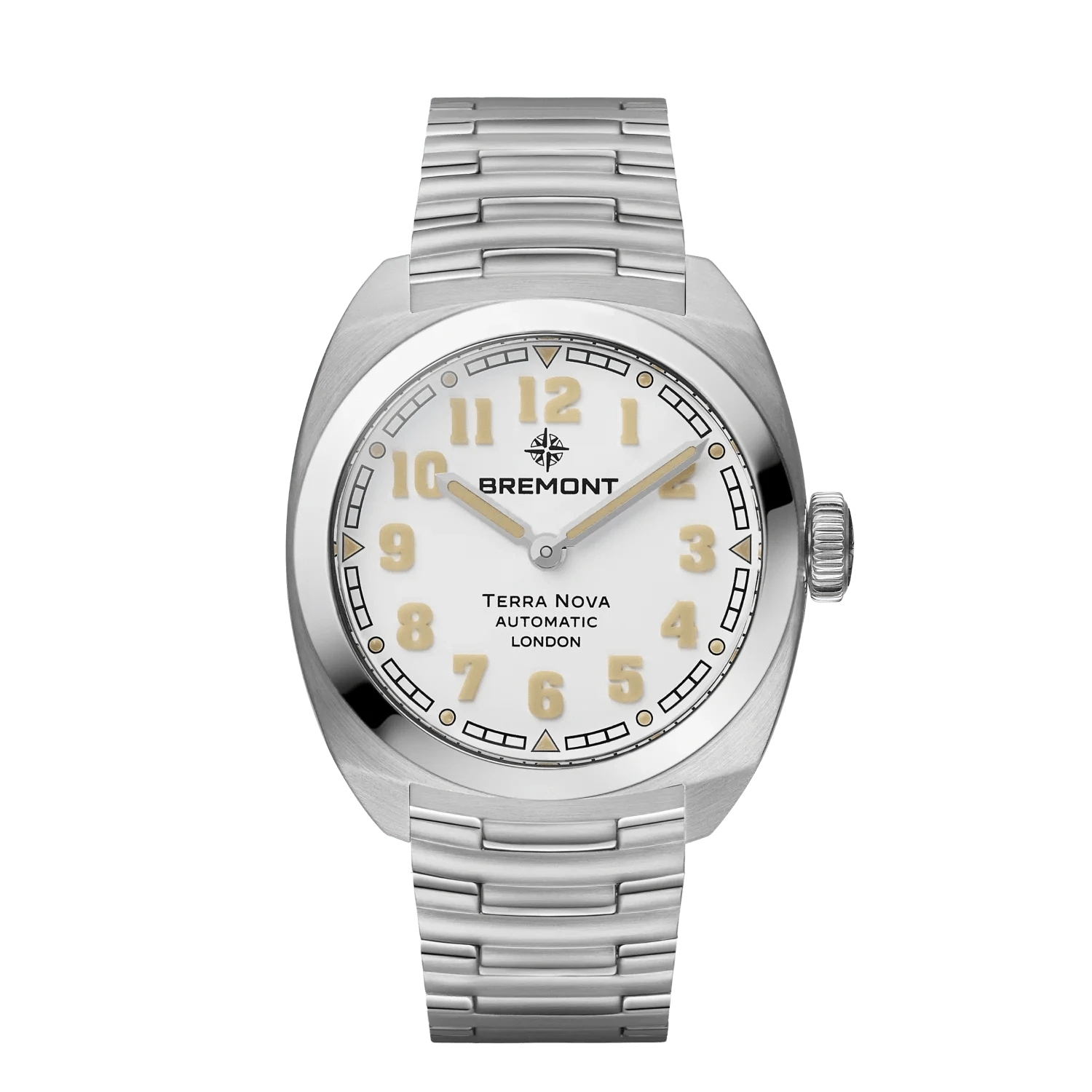 Bremont Terra Nova 38mm White Dial Men's Watch TN38-ND-SS-WH-B