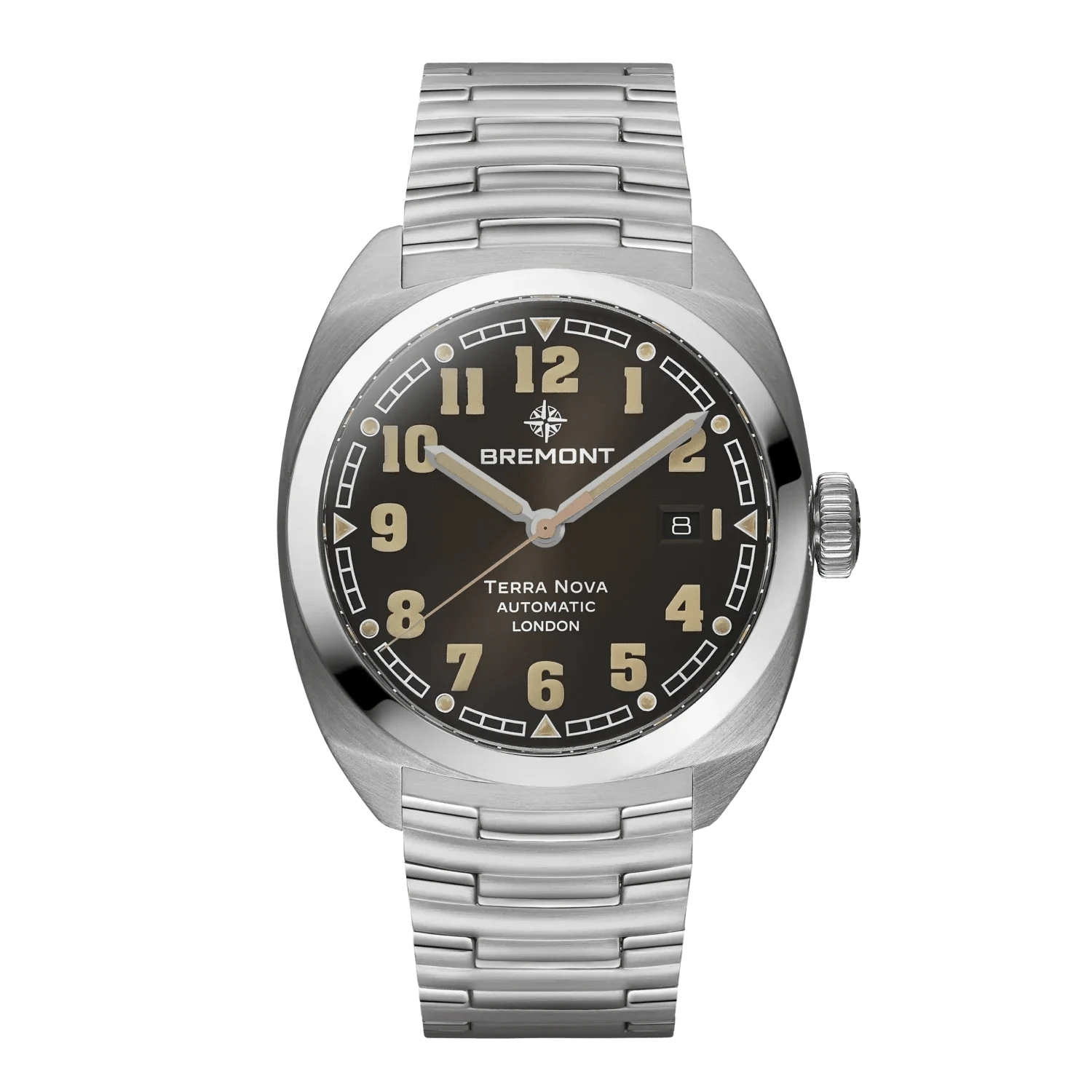 Bremont Terra Nova 40.5mm Date Black Dial Men's Watch TN40-DT-SS-BK-B