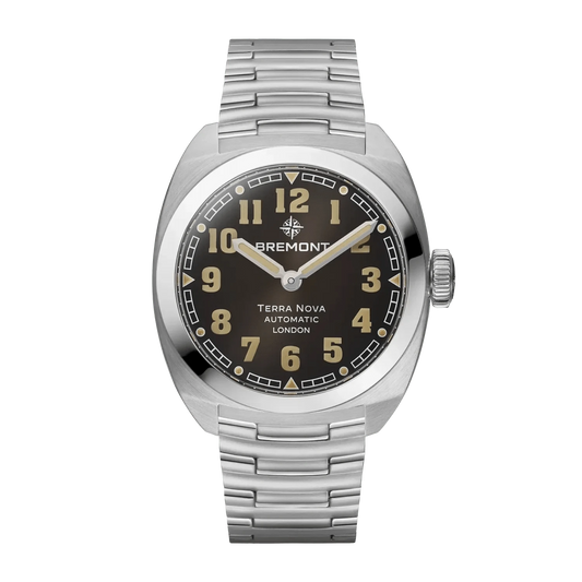 Bremont Terra Nova 38mm Black Dial Men's Watch TN38-ND-SS-BK-B