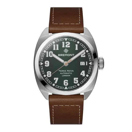 Bremont Terra Nova 40.5mm Date Green Dial Men's Watch TN40-DT-SS-GN-L-S