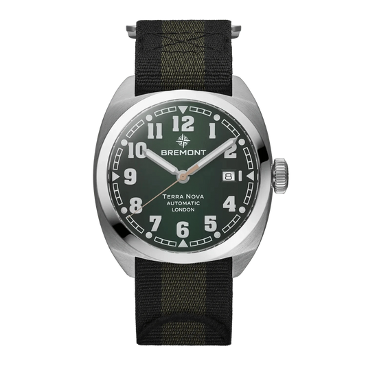 Bremont Terra Nova 40.5mm Date Green Dial Men's Watch TN40-DT-SS-GN-N-S