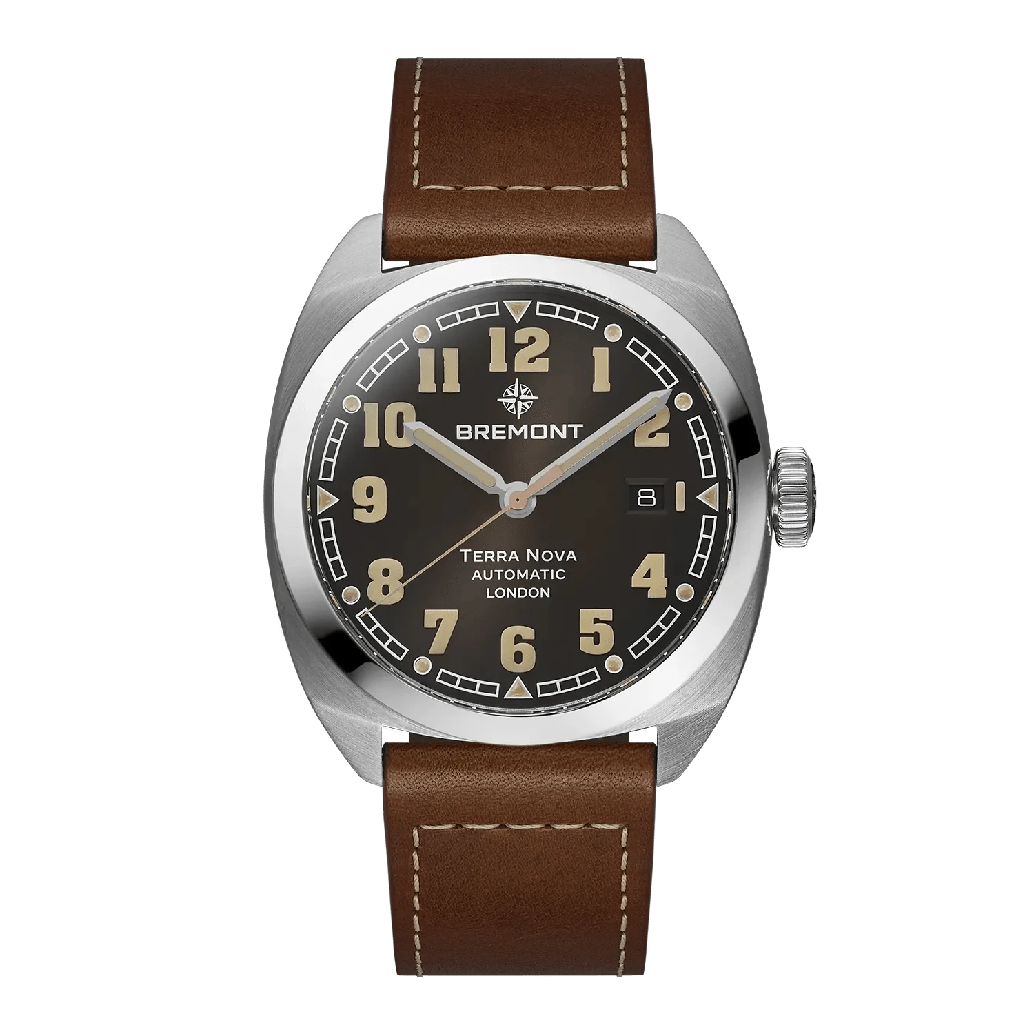 Bremont Terra Nova 40.5mm Date Black Dial Men's Watch TN40-DT-SS-BK-L-S