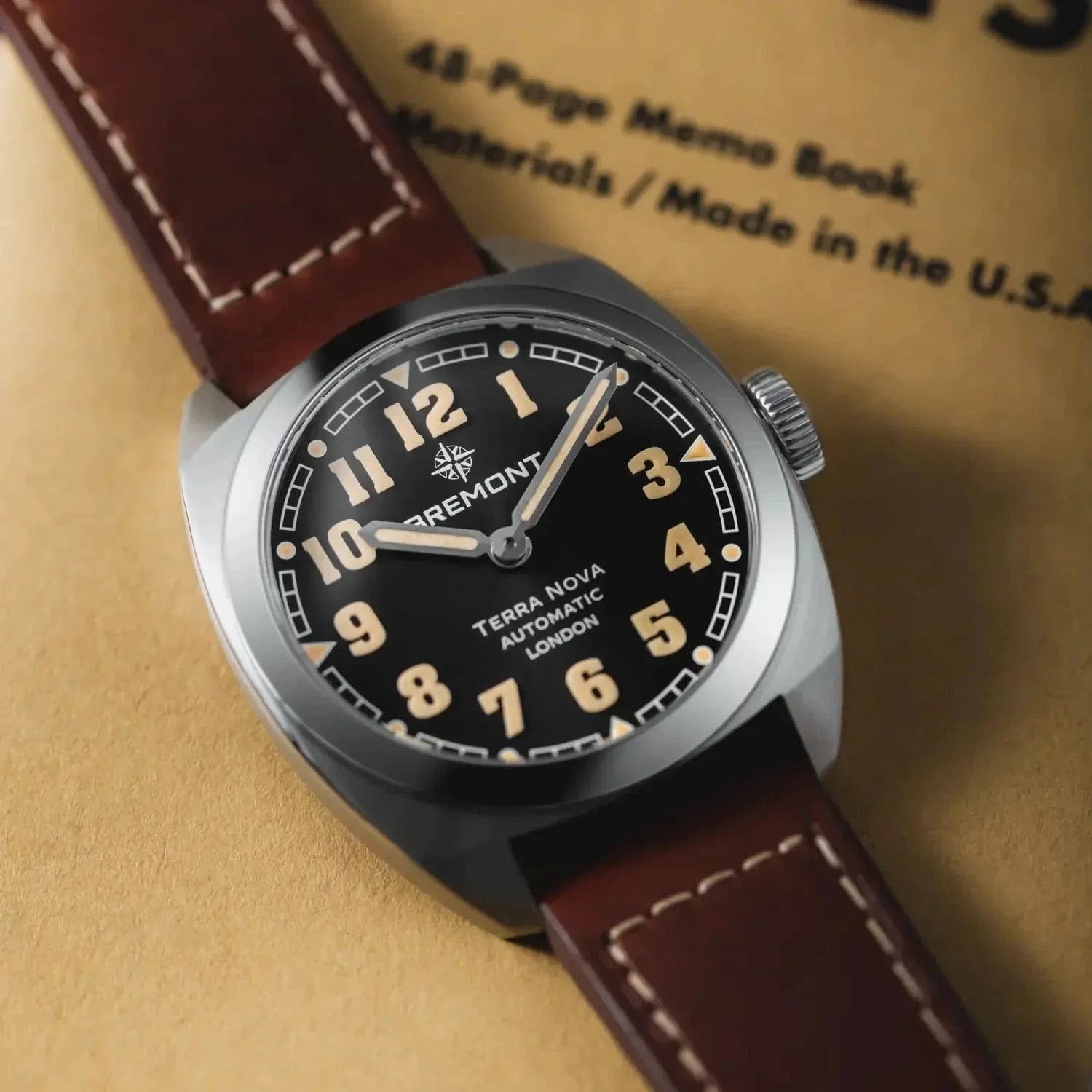 Bremont Terra Nova 38mm Black Dial Men's Watch TN38-ND-SS-BK-L-S