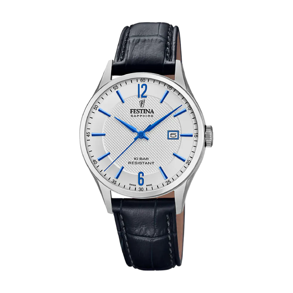 Festina Swiss Made 40mm Silver Dial Men's Watch F20007/2