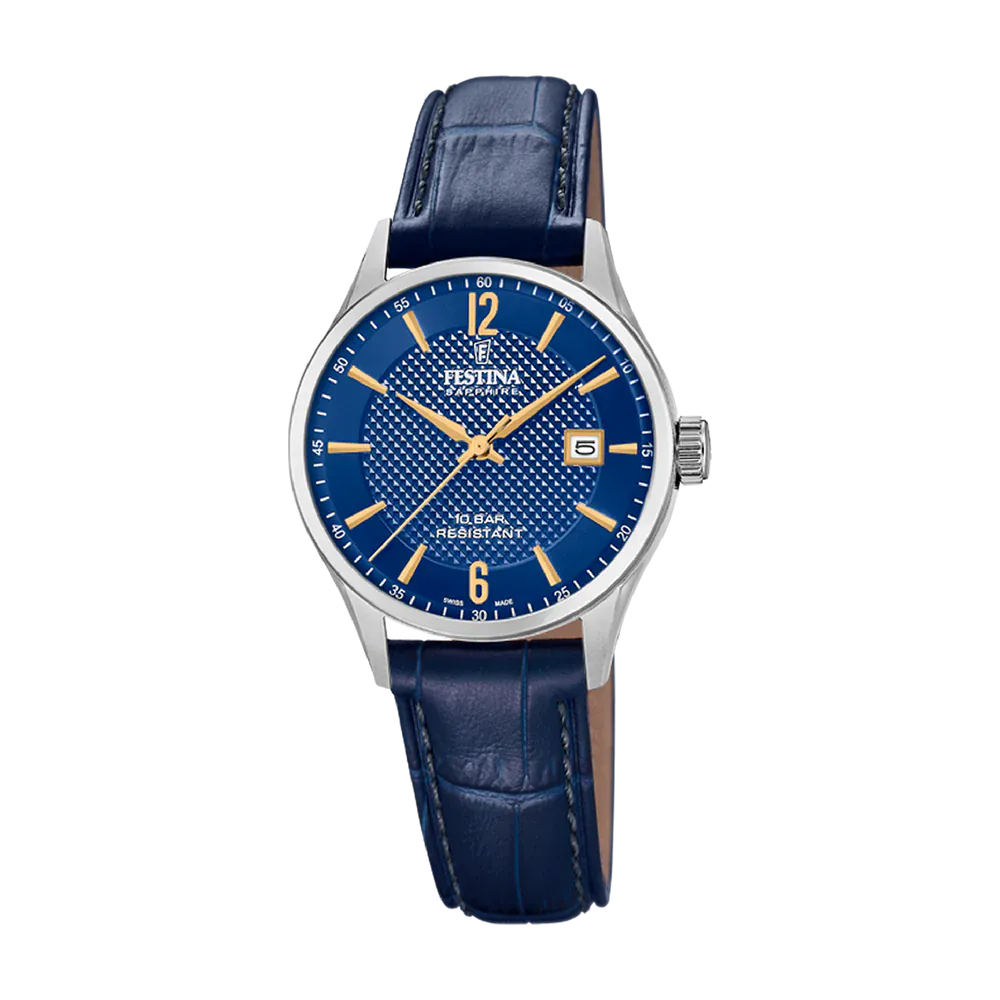 Festina Swiss Made 29mm Blue Dial Women's Watch F20009/3