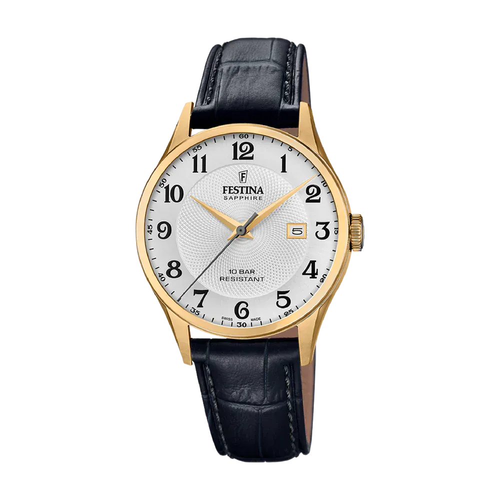 Festina Swiss Made 40mm White Dial Men's Watch F20010/1