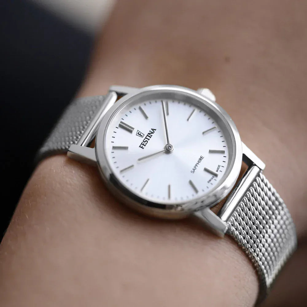 Festina Swiss Sapphire 29mm White Dial Women's Watch F20015/1