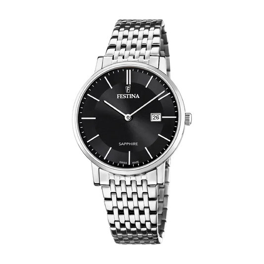 Festina Swiss Sapphire 39mm Black Dial Men's Watch F20018/3