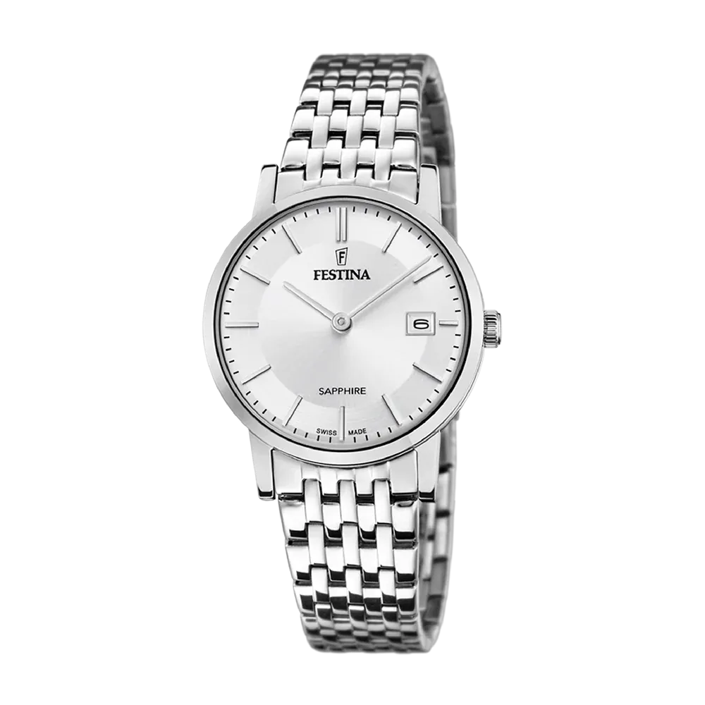 Festina Swiss Sapphire 29mm Silver Dial Women's Watch F20019/1