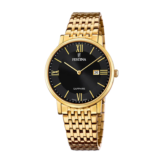 Festina Swiss Sapphire 39mm Black Dial Men's Watch F20020/3