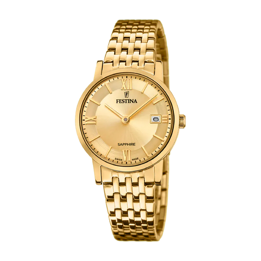 Festina Swiss Sapphire 29mm Beige Dial Women's Watch F20021/2