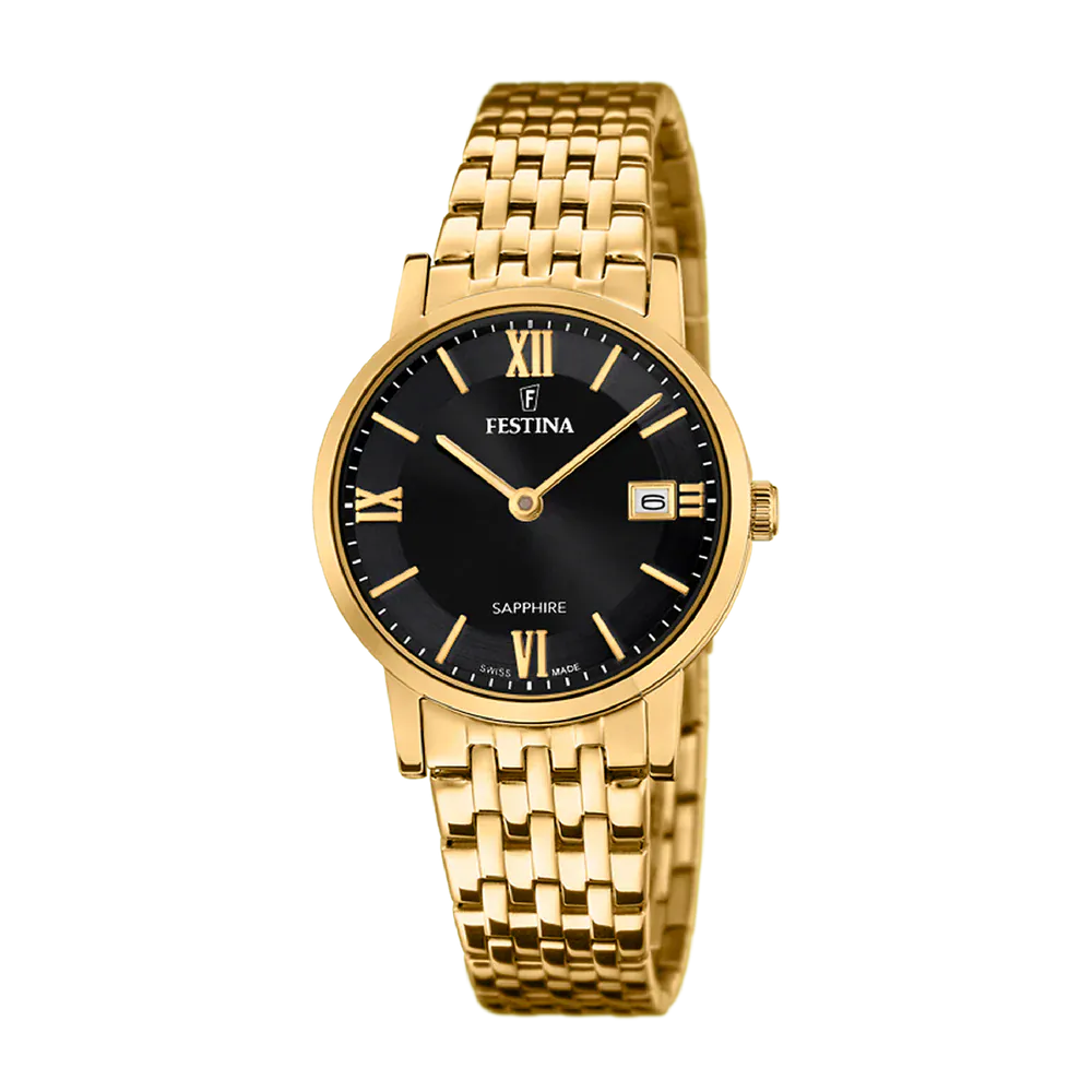 Festina Swiss Sapphire 29mm Black Dial Women's Watch F20021/3
