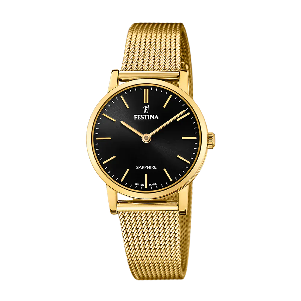 Festina Swiss Sapphire 29mm Black Dial Women's Watch F20023/3