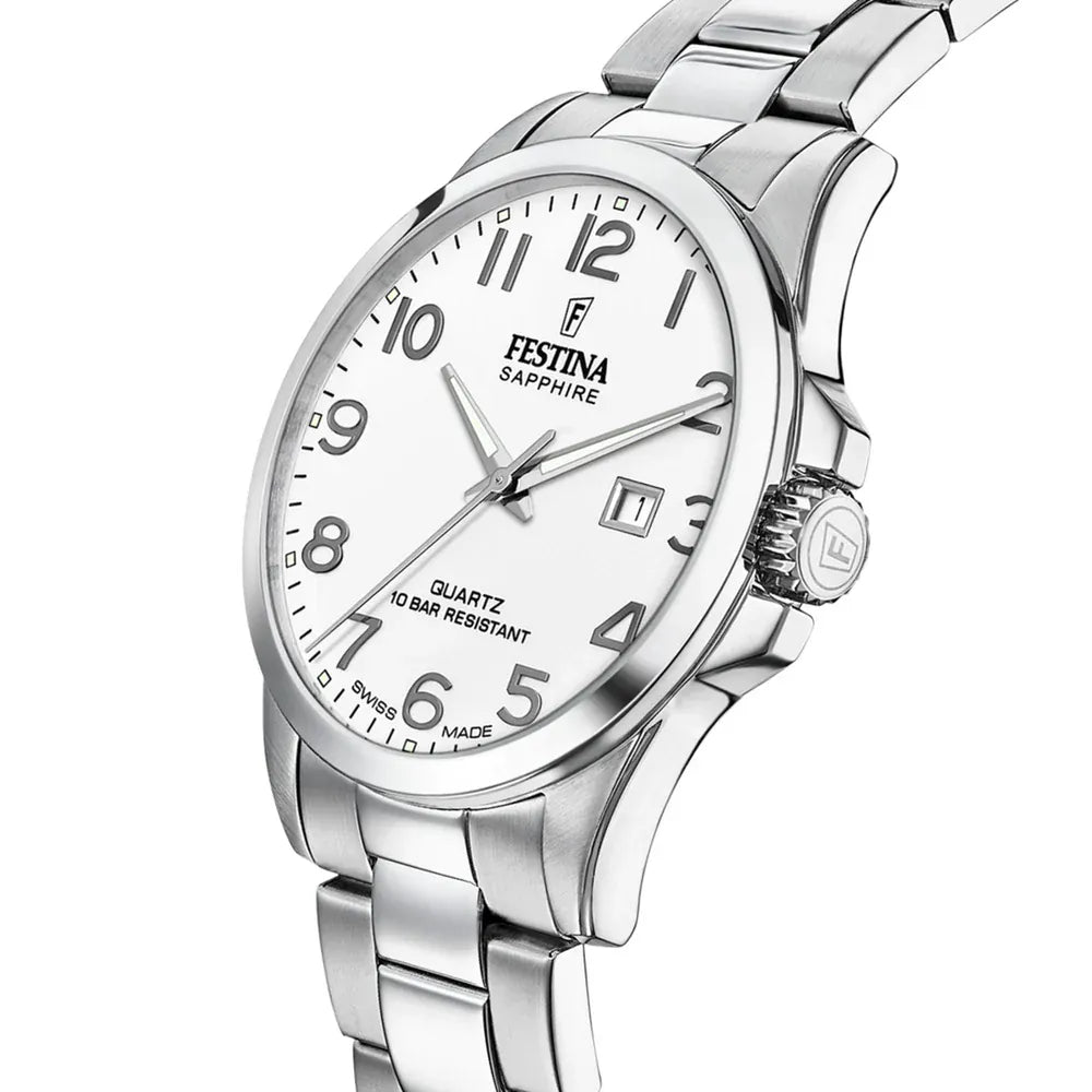 Festina Swiss Classic 41mm Silver Dial Men's Watch F20024/1