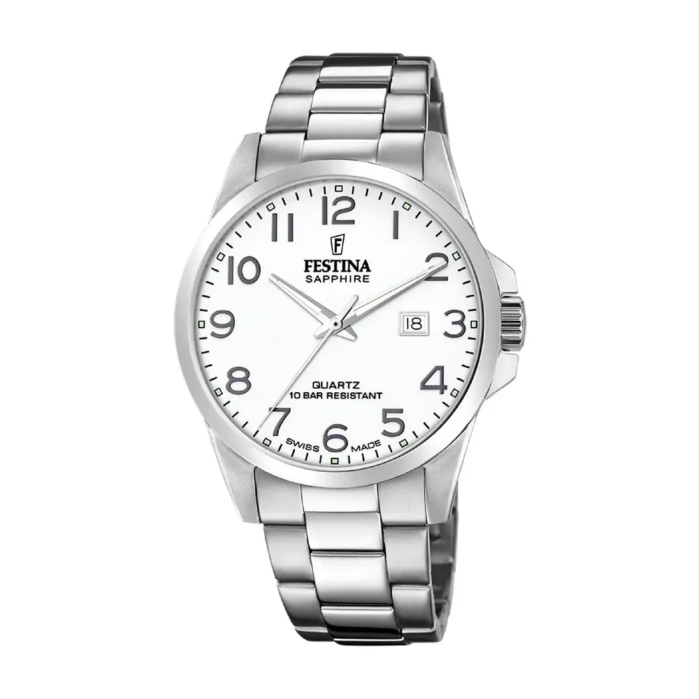 Festina Swiss Classic 41mm Silver Dial Men's Watch F20024/1