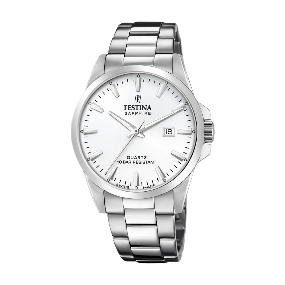 Festina Swiss Classic 41mm Silver Dial Men's Watch F20024/2