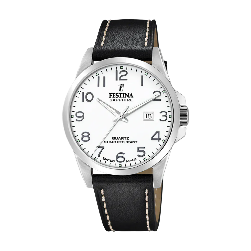 Festina Swiss Classic 41mm White Dial Men's Watch F20025/1