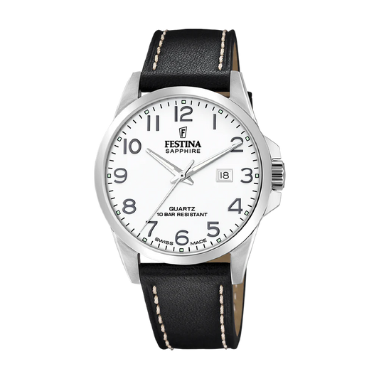 Festina Swiss Classic 41mm White Dial Men's Watch F20025/1